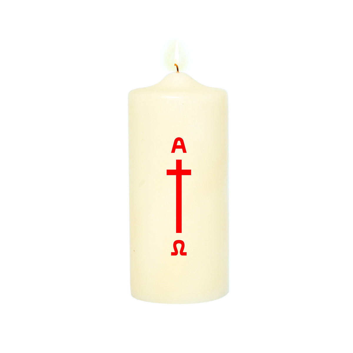 Cierge de baptême 35 cm Px avec poignée et rigole  Ciergerie Desfossés  cierges, bougies, veilleuses votives, neuvaines, achetez en ligne.